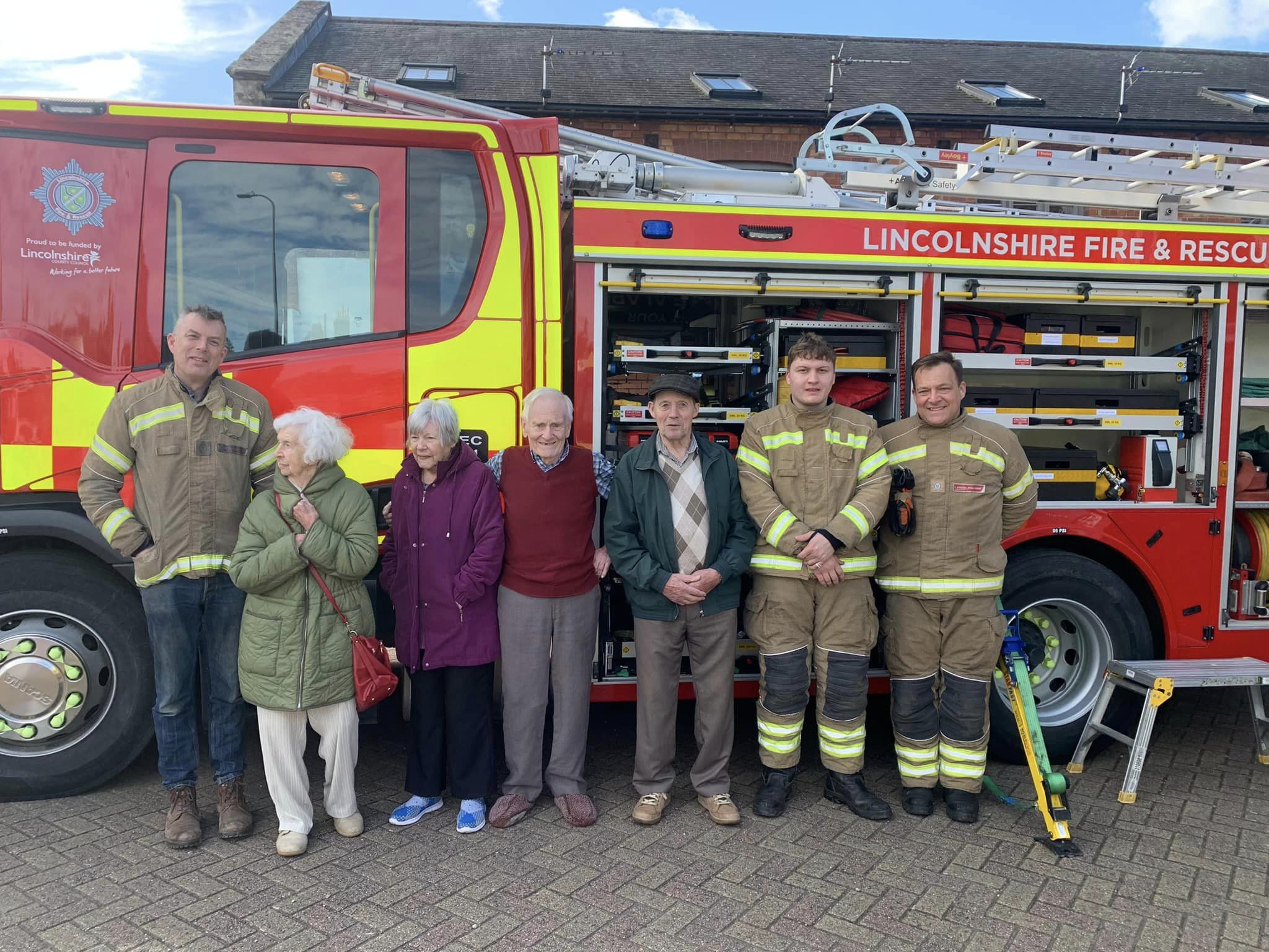 Alford Fire Station visit Sandpiper Care Home residents - Tanglewood ...