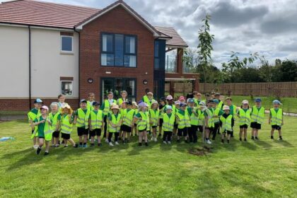 Planting tree’s at Humberston House Care Home