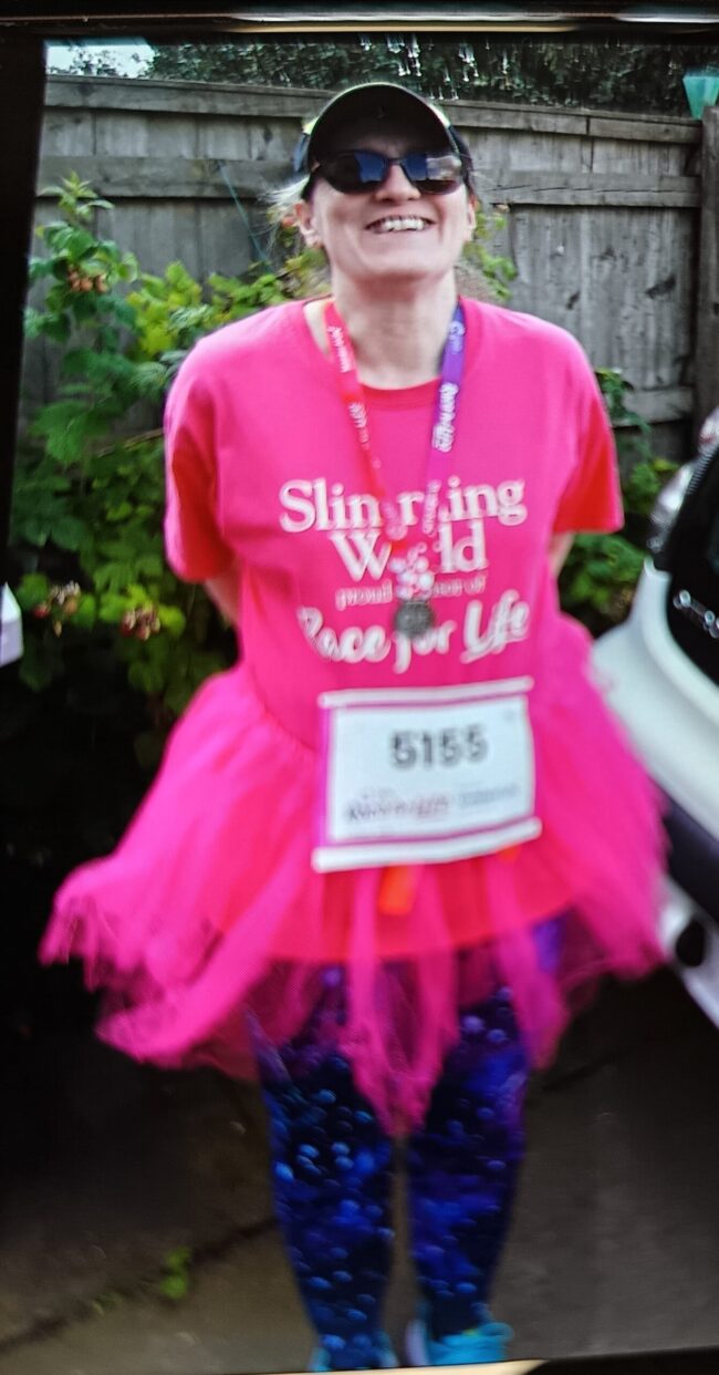 Tanglewood carer, Sarah raises money in Race for Life