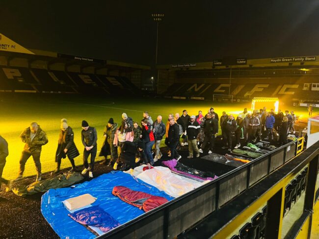 Beeston Rise team joins CEO sleepout to support homelessness in Nottingham