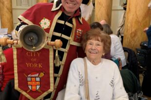 York Manor resident Lily spreads christmas cheer at the York assembly rooms