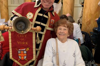 York Manor resident Lily spreads christmas cheer at the York assembly rooms