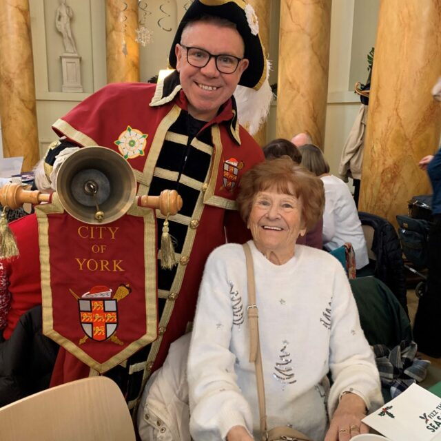 York Manor resident Lily spreads christmas cheer at the York assembly rooms